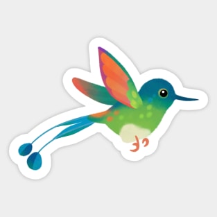 Booted racket-tail hummingbird Sticker